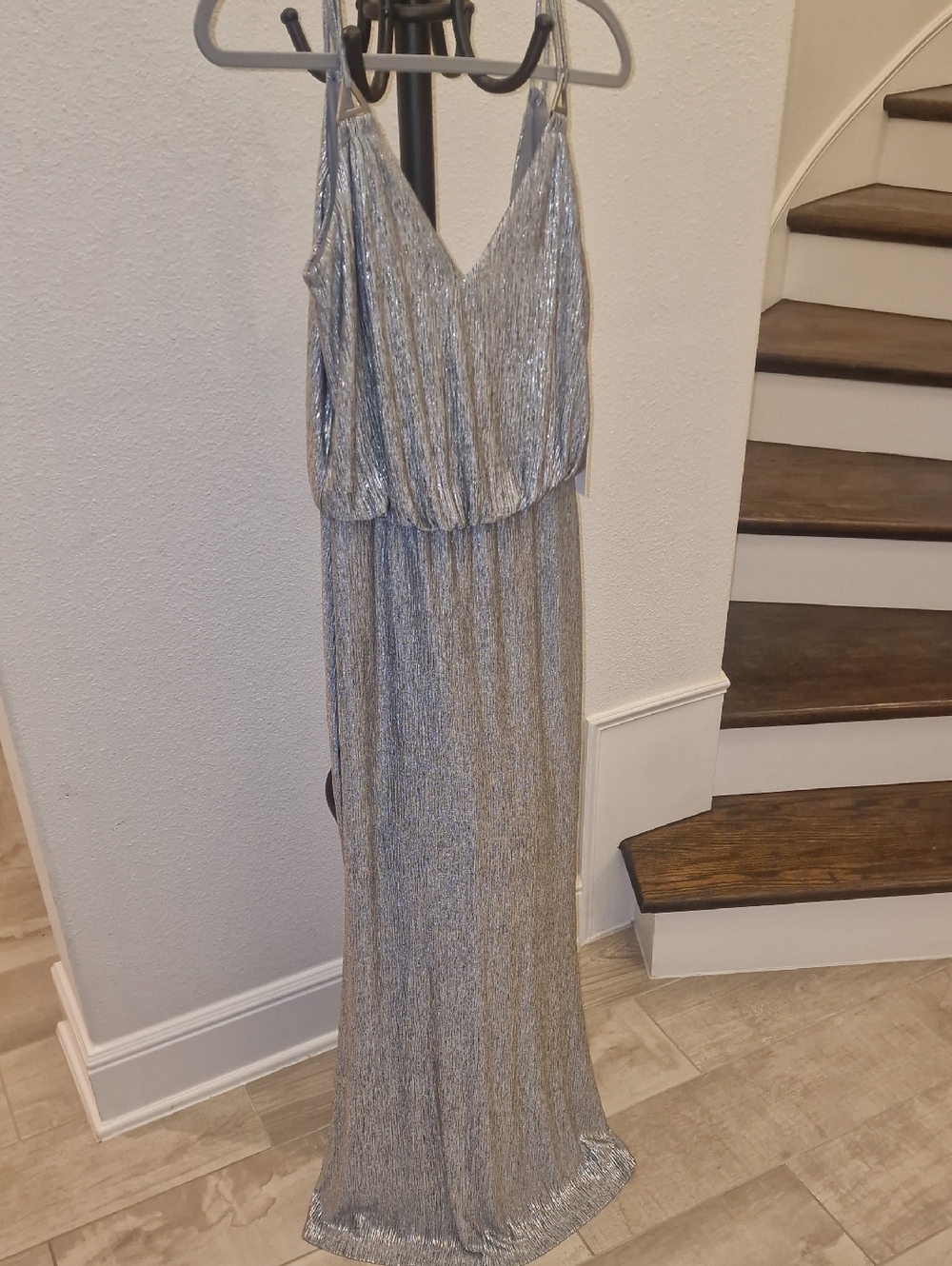 Calvin Klein Liquid Silver Dress